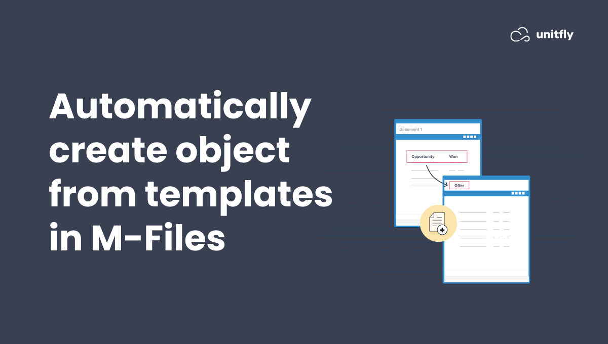 Create object from template m-files feature