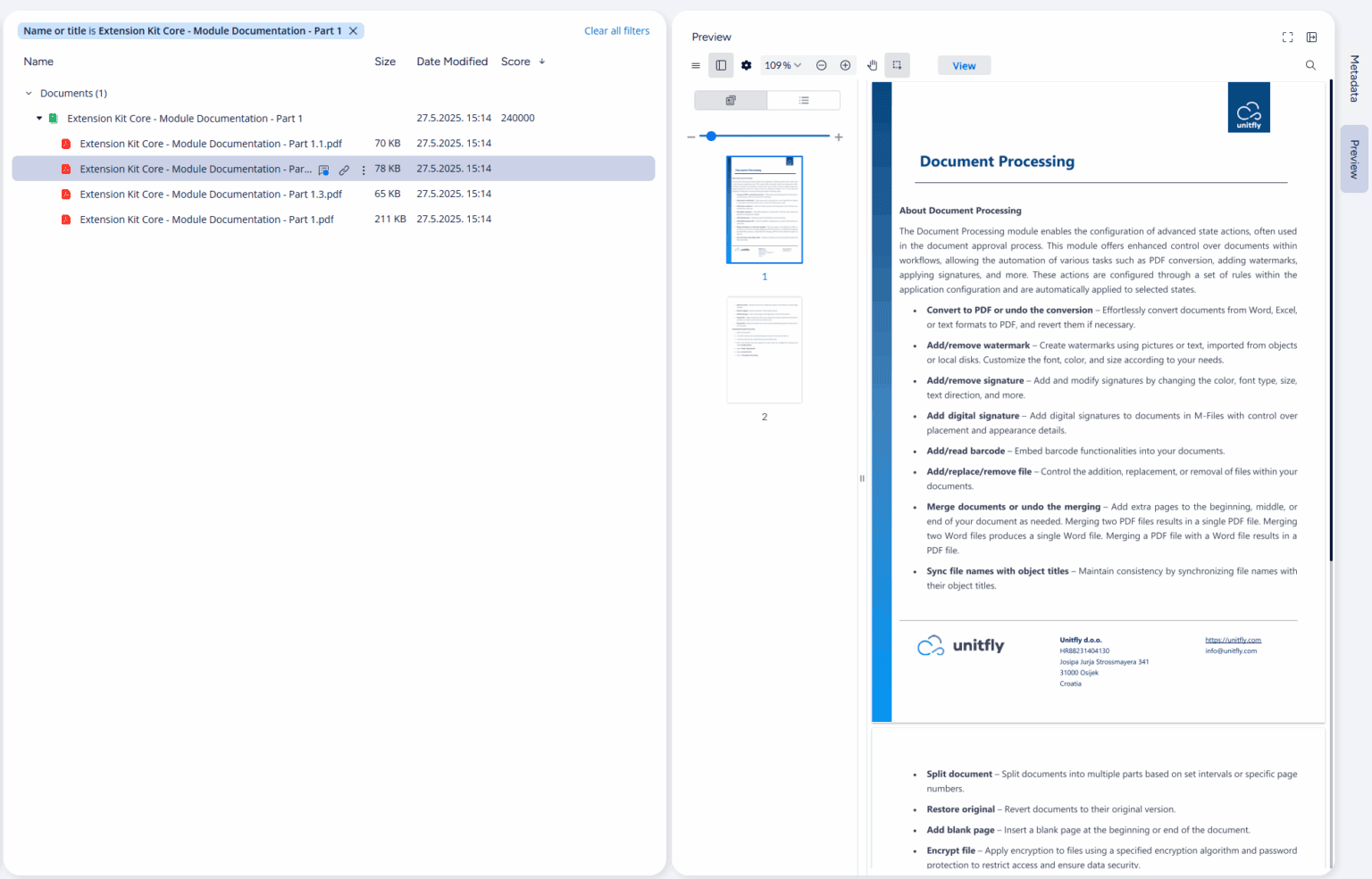 Content operations - Extension Kit for M-Files | Unitfly